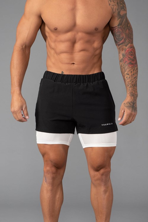 YoungLA 144 Peak Velocity Compression Shorts Zwart | 8920756-ME