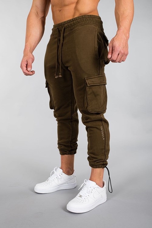 YoungLA 206 Rambo Combat Joggers Olijfgroen Lichtturkoois | 5846937-BY