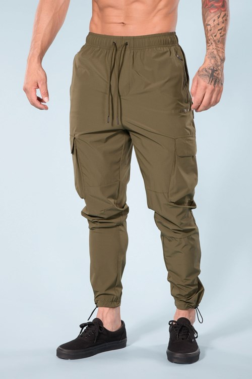 YoungLA 218 Travel Cargo Joggers Olijfgroen | 4736851-LI