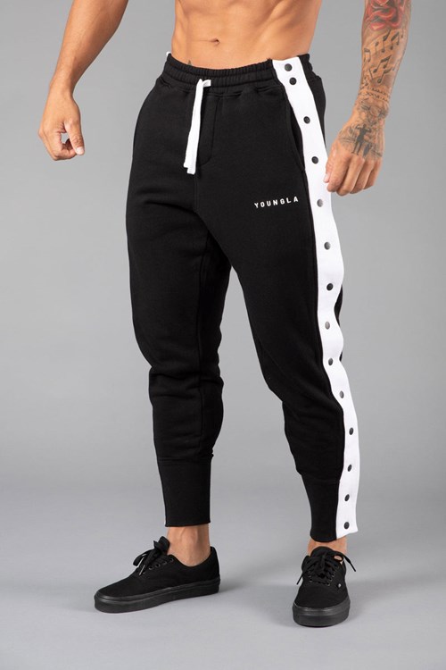 YoungLA 235 - 90s Tear Away Joggers Zwart | 6185704-MC