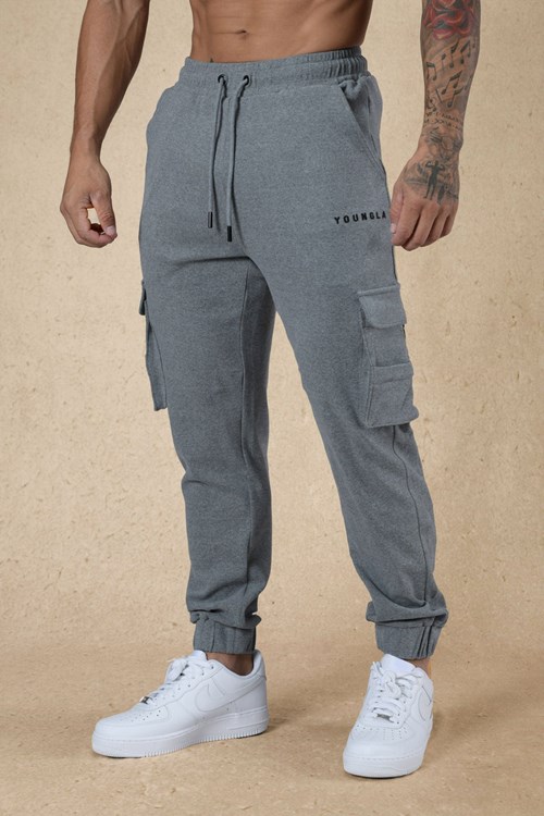 YoungLA 240 Cloud Rambo Joggers Grijs | 3147650-EW