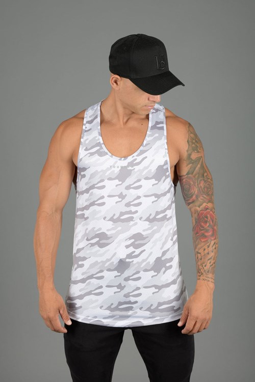 YoungLA 305 Performance Line Tank Tops Camo Wit | 3741289-JY