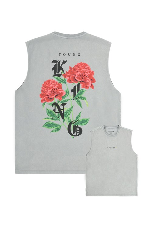 YoungLA 316 Young King Tanks Grijs | 4532981-RD