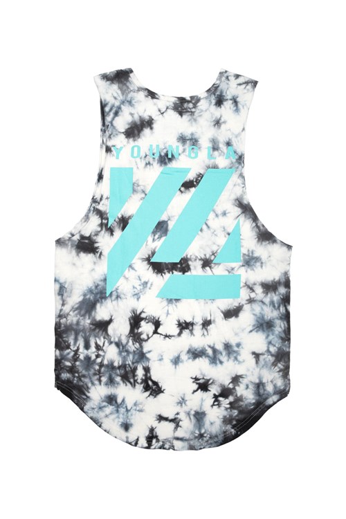 YoungLA 321 Tie Dye Bloc Cut Off Tanks Rainy Days | 7204563-PU