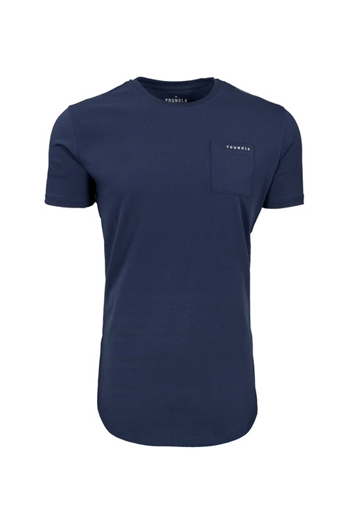 YoungLA 406 Perfect Pocket Tee Donkerblauw | 5830769-WM