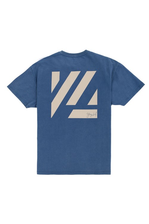 YoungLA 413 Oversized Bloc Shirts Blauw | 6043857-WQ