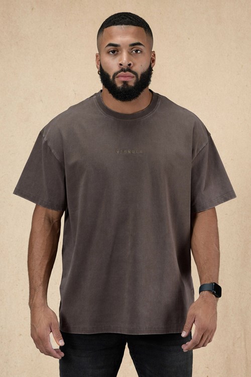 YoungLA 420 Essential Oversized Tee Bruin Lichtturkoois | 6098542-NR