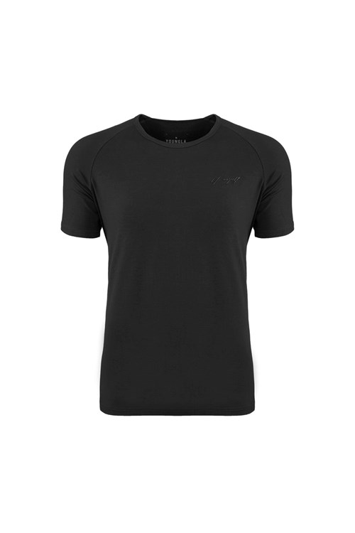 YoungLA 422 Fitted Delt Tee Zwart | 6908324-YV