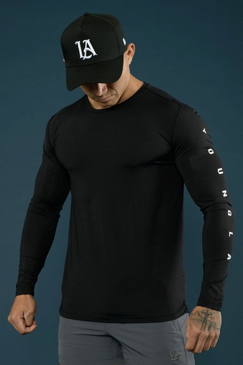 YoungLA 424 Zephyr Compression Long Sleeves Zwart | 9167248-BJ