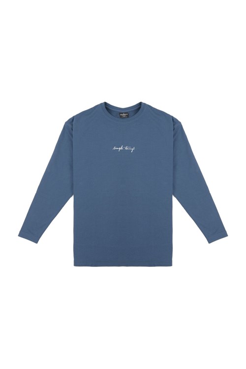 YoungLA 427 Simple Things Long Sleeve Shirt Blauw | 2637158-WP