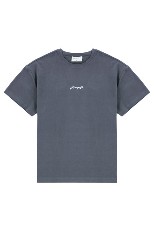 YoungLA 430 Oversized Cloud Foam Tee Grijs | 3498275-LS