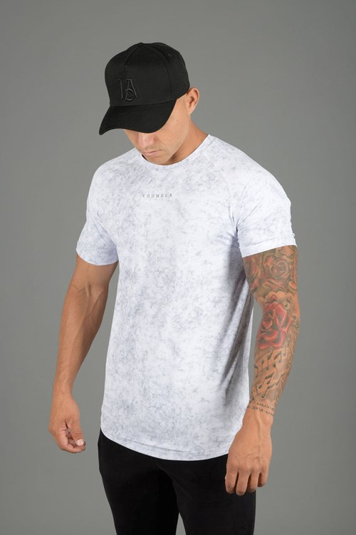 YoungLA 440 Performance Line Kort Sleeve Shirts Marble | 0276139-WU