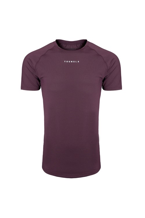 YoungLA 440 Performance Line Kort Sleeve Shirts Plum | 8519437-JL