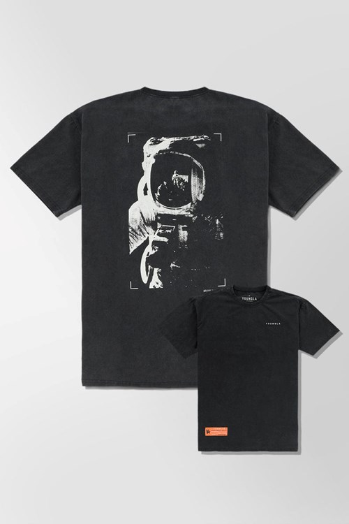 YoungLA 449 Washed Drip Tees Astronaut | 8413506-EW