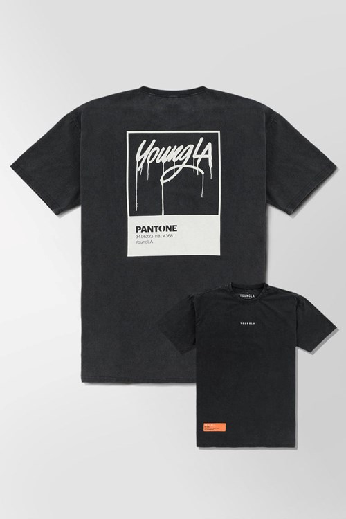 YoungLA 449 Washed Drip Tees Pantone Drip | 6901832-TC