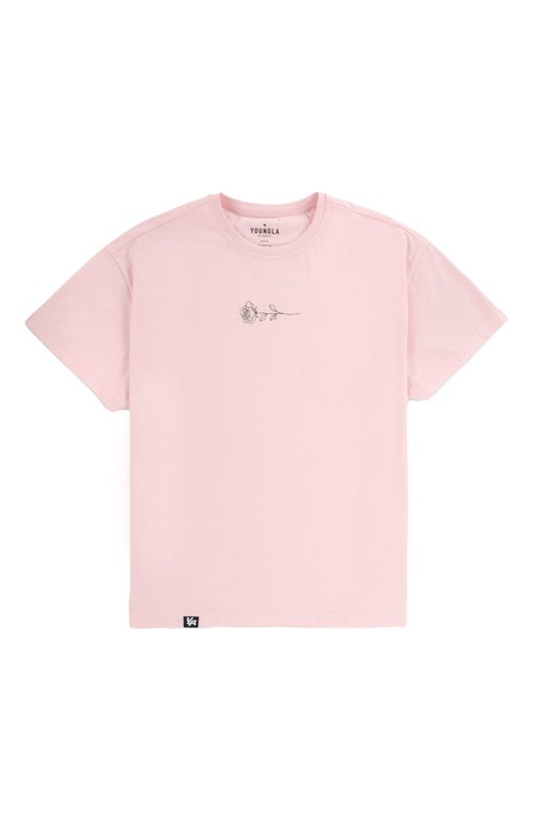 YoungLA 461 Lichtgewicht Feather Tees Roze | 7189504-EV