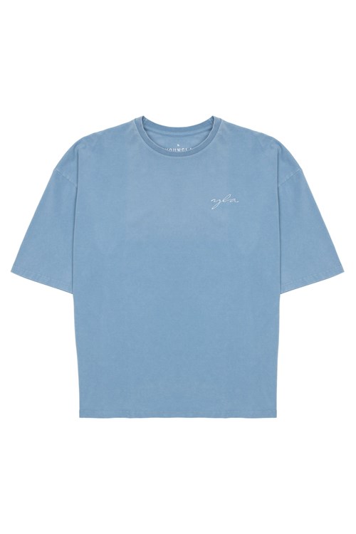 YoungLA 464 Skyline Super Sized Tees Blauw Lichtturkoois | 3582741-DO