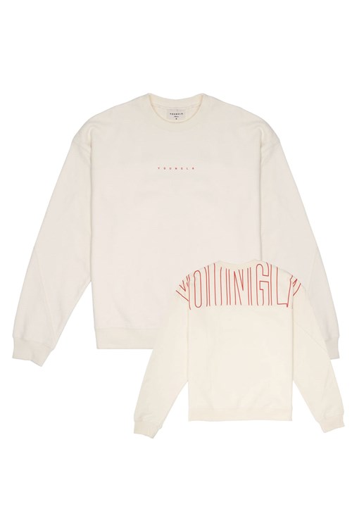 YoungLA 507 Got Yo Back Crewnecks Off-White | 4590176-CU