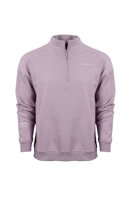 YoungLA 516 Alumni Quarter Zips Lavendel | 2653789-GY