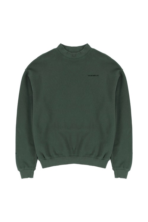 YoungLA 525 Monarch Mock-neck Trui Groen Lichtturkoois | 0718392-TP