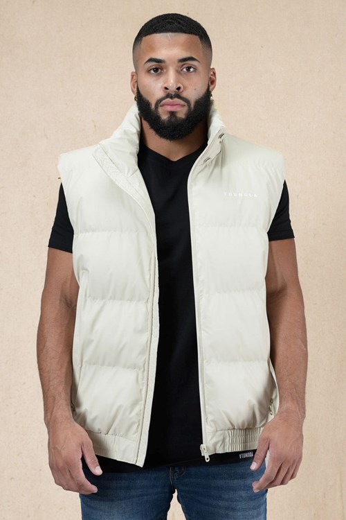 YoungLA 553 Brooklyn Puffer Vest Off-White | 9761043-OK