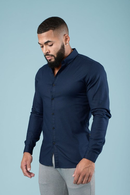 YoungLA 802 Wallstreet Jurken Shirts Donkerblauw | 2063571-SC