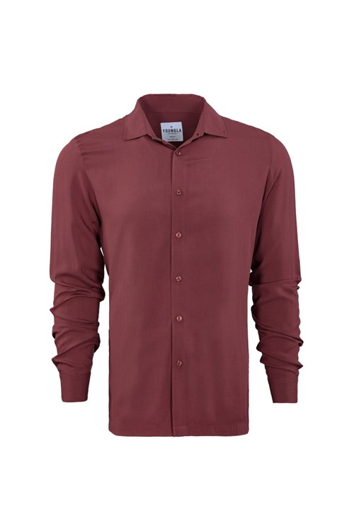 YoungLA 804 Scarface Viscose Shirts Wine | 0142978-QB