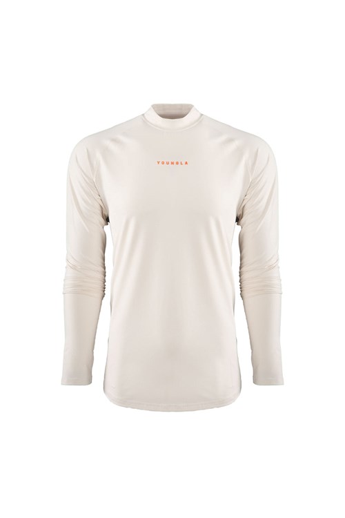 YoungLA 808 High Neck Compression Shirt Off-White | 2980146-FA