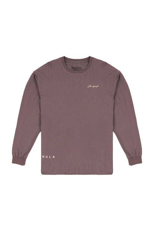 YoungLA 812 Signature Long Sleeves Bruin Lichtturkoois | 3815290-CK