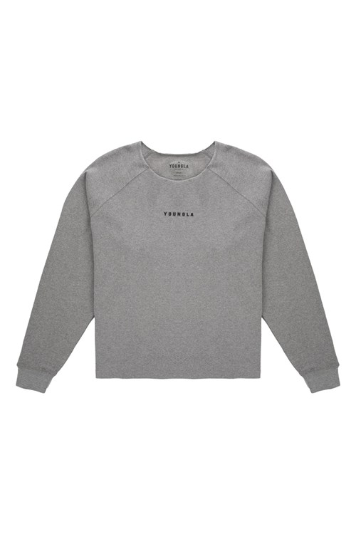 YoungLA 815 Raw Neck Cloud Longsleeves Grijs | 3147068-HP