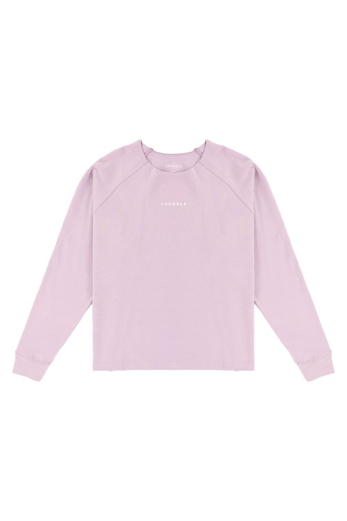 YoungLA 815 Raw Neck Cloud Longsleeves Lavendel | 7140382-UK