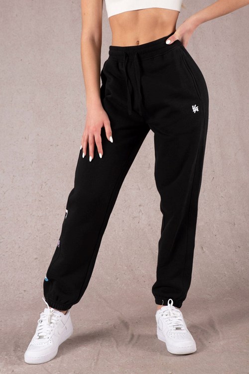 YoungLA W203 Winter Bloom Joggers Zwart | 7385462-IA