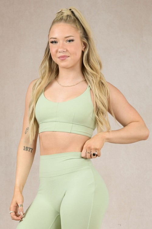 YoungLA W319 - Asana Sports Bra Matcha | 8015462-WL