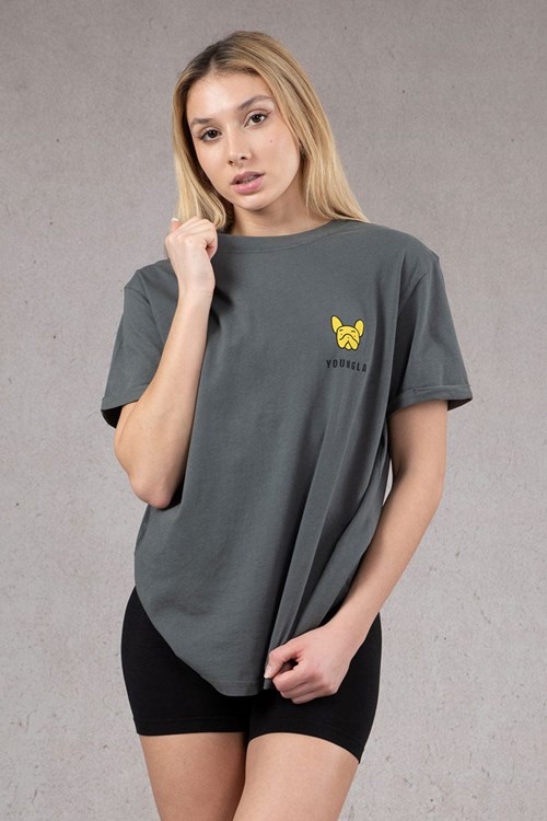 YoungLA W417 Iggy Oversized Tee Groen Lichtturkoois | 6578419-FE